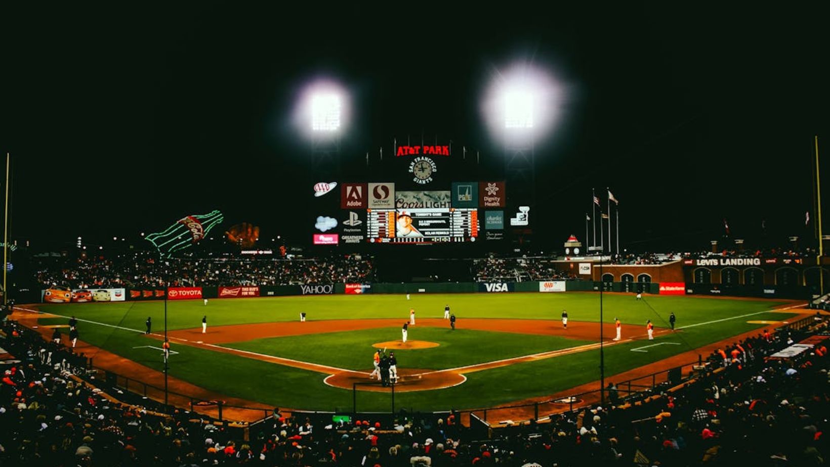 Baseball Player Playing in Baseball Stadium