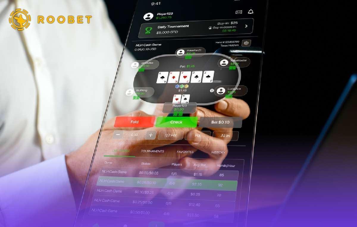 Gamer playing crypto casino on mobile